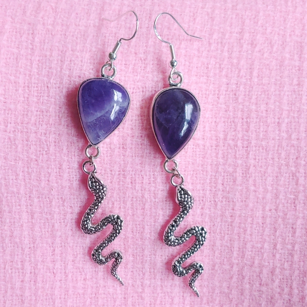 Amethyst SERPENT earrings